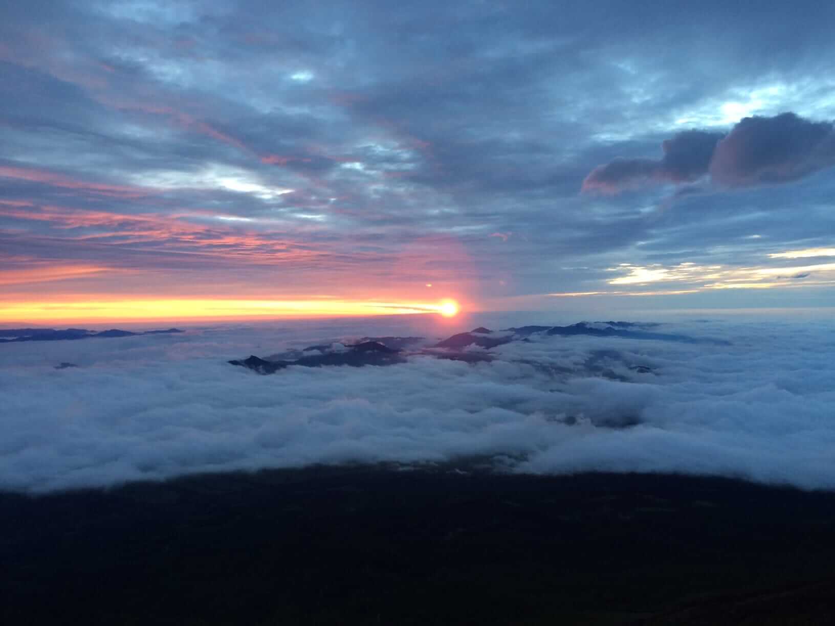 富士山山頂付近